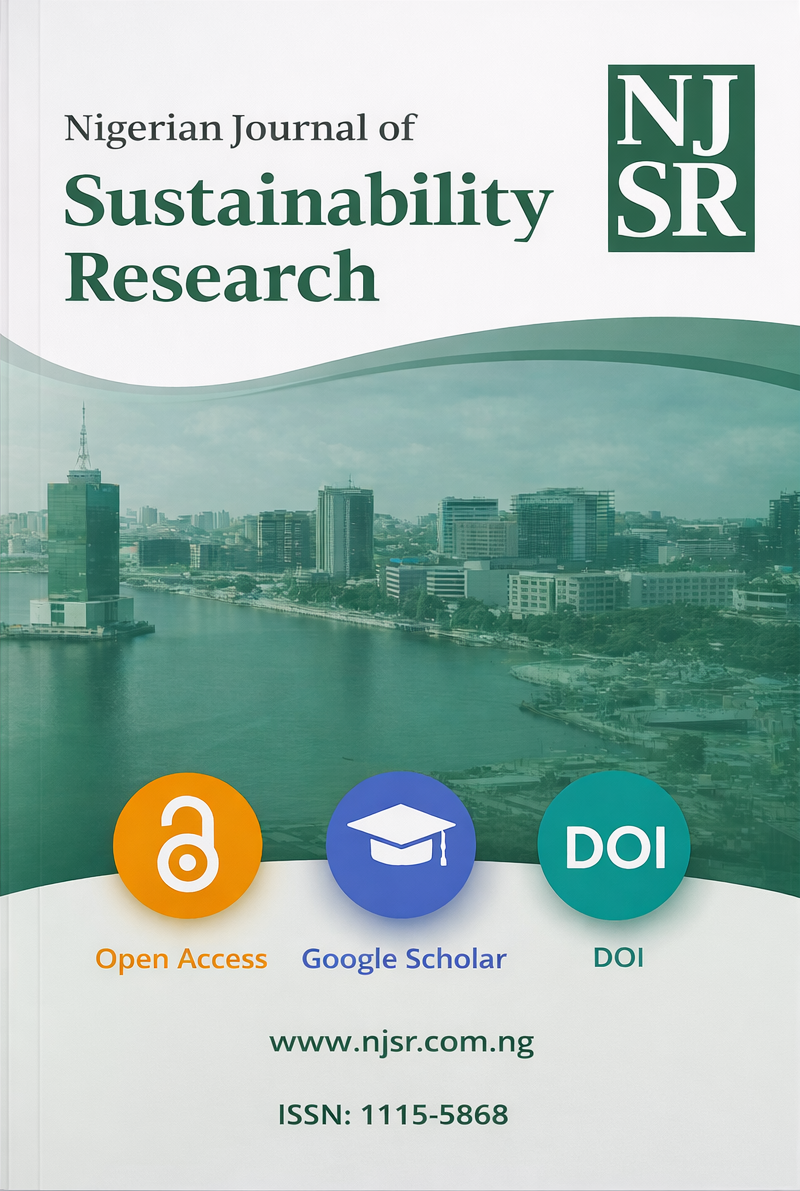 Nigerian Journal of Sustainability Research (NJSR) cover